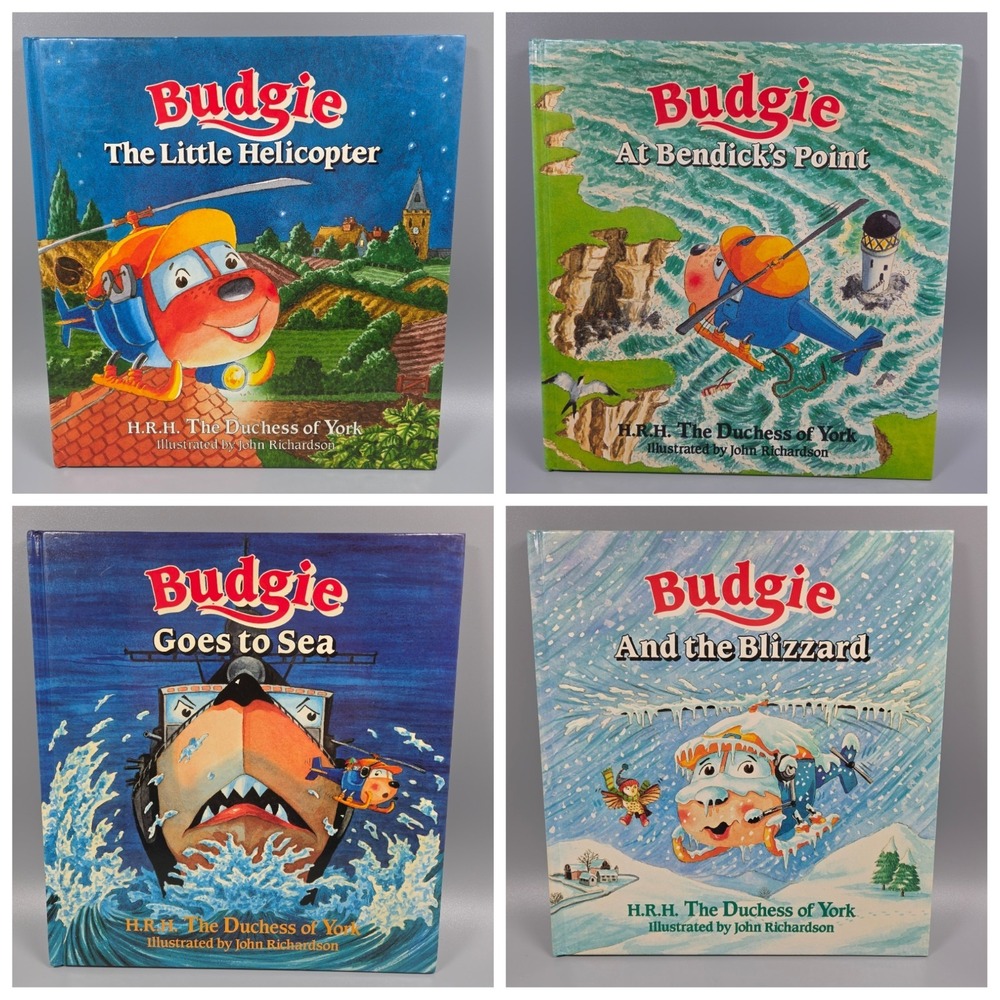 Budgie The Little Helicopter Sara Ferguson Duchess of York 1st Edition Book Lot